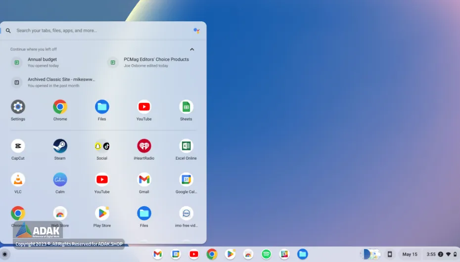 محیط سیستم عامل Google Chrome Os