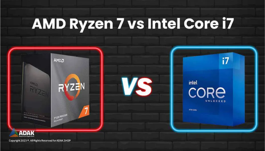 مقایسه Ryzen 7 و Core i7