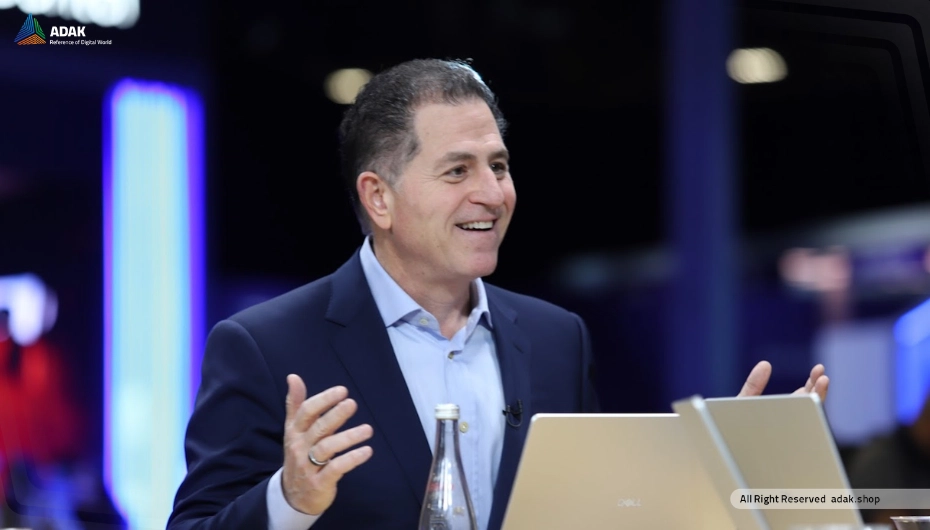 مایکل دل در حال سخنرانی در کنفرانس Dell Technologies World