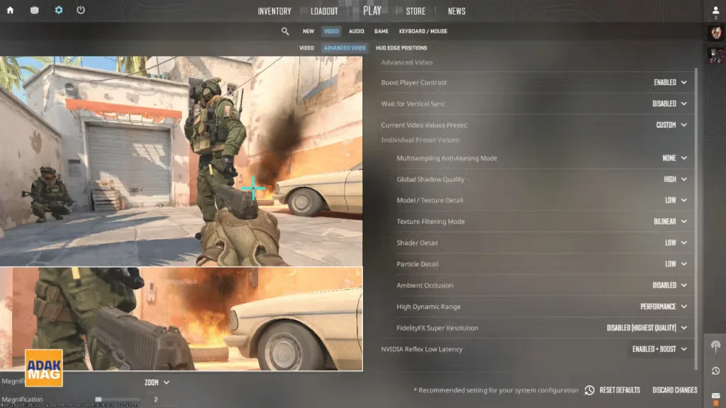 بهترین تنظیمات CS2 برای افزایش FPS در لپ تاپ